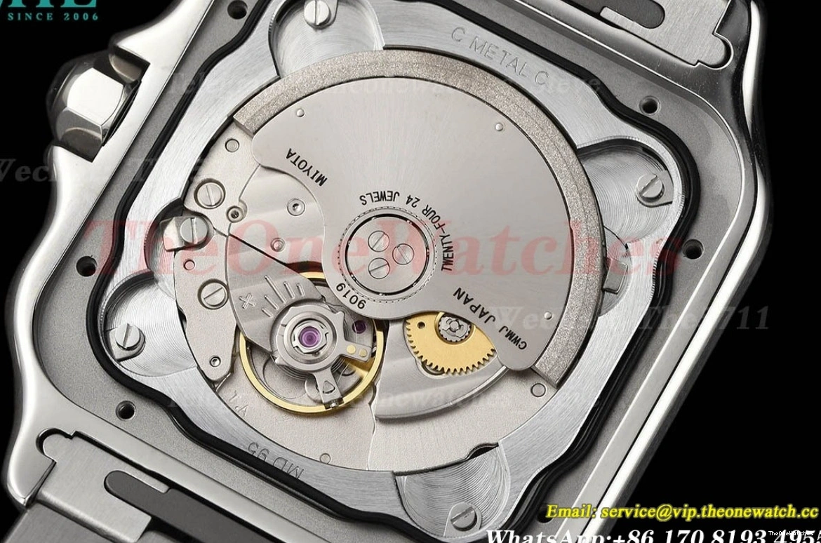 SS Green XL Cartier SS Santos MY9019 BVF De 40mm Dial 1211